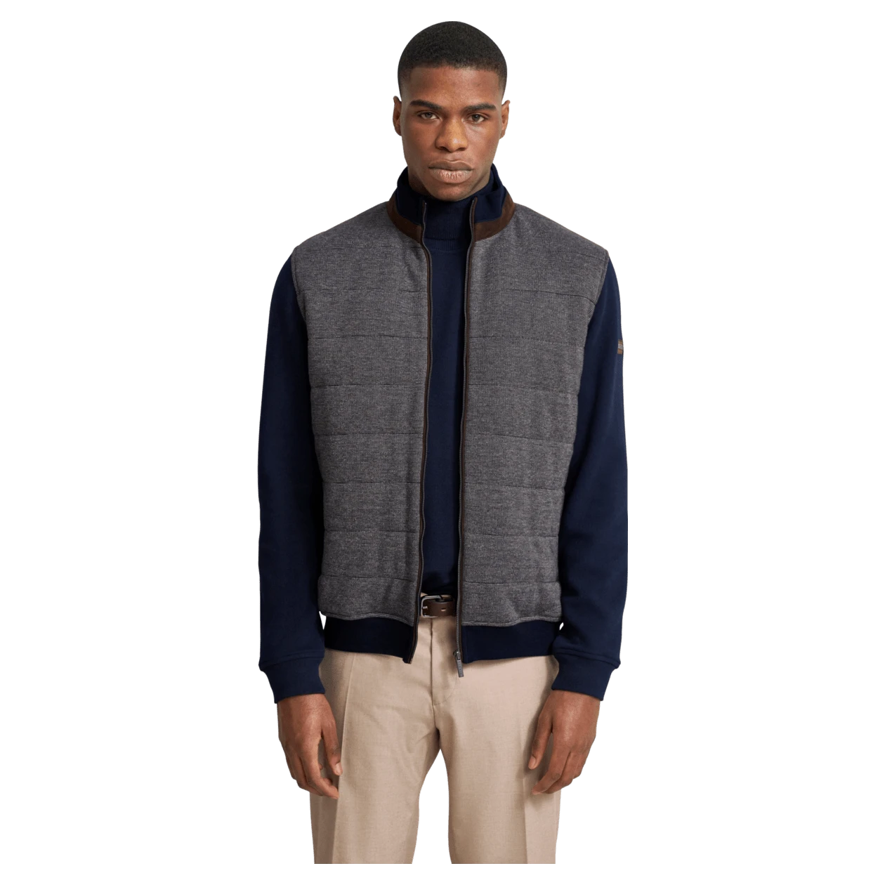 Bugatti Textured Zip Through Jersey 2 Bugatti Textured Zip Through Jersey - Image 2