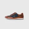 Bugatti TOMEO - Trainers - Cognac/dark Blue