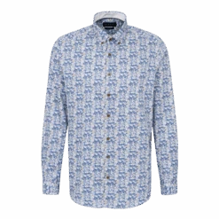 Bugatti Long Sleeve Patterned Shirt