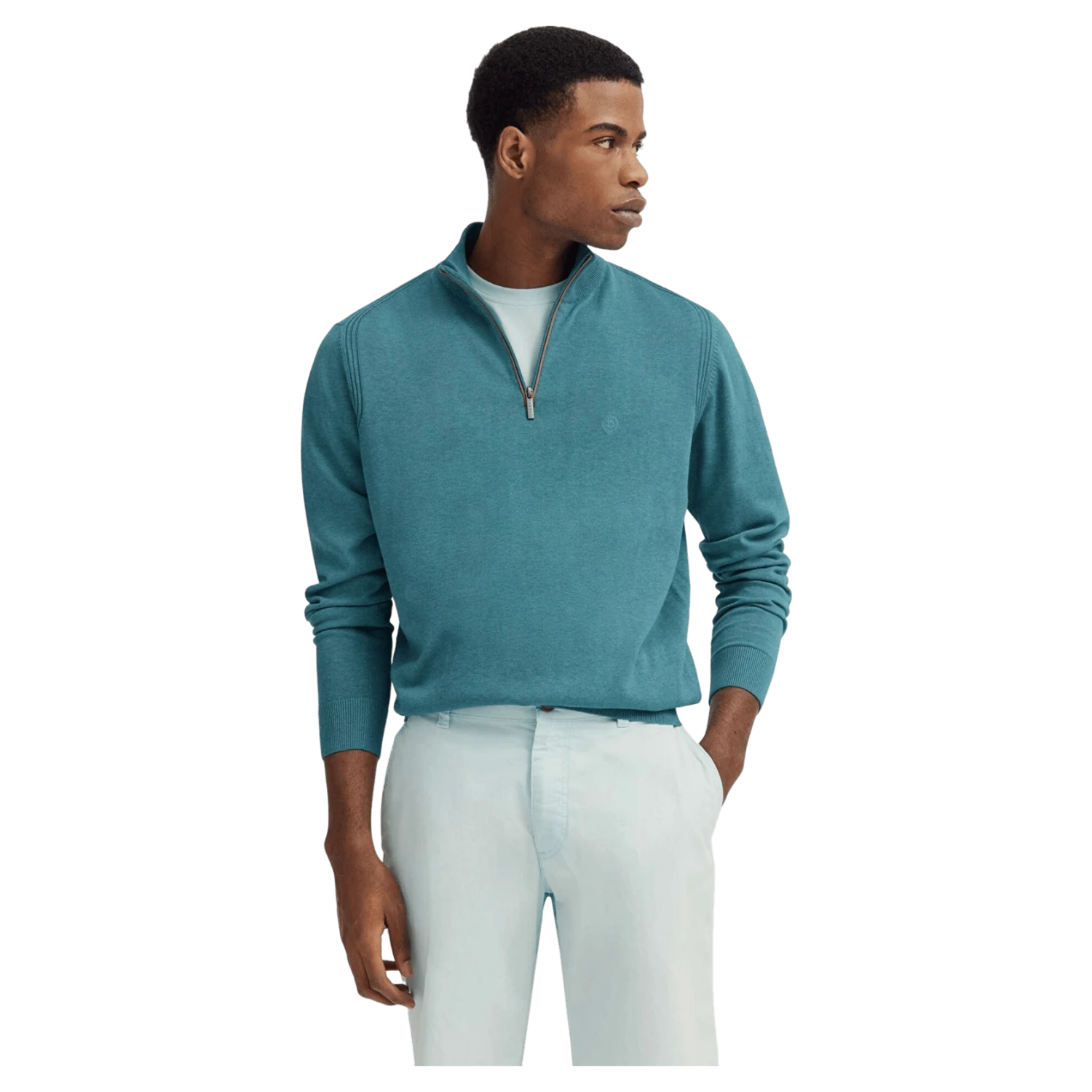 Bugatti Knitted 1/4 Zip Jumper 2 Bugatti Knitted 1/4 Zip Jumper - Image 2