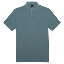 Bugatti Collarless Polo Shirt -Coes Style Store a3c1748fc9b8a5bd7dd2179b28022e4b