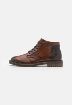 Bugatti Lace-up Ankle Boots - Cognac/dark Brown