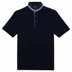 Bugatti Collarless Polo Shirt