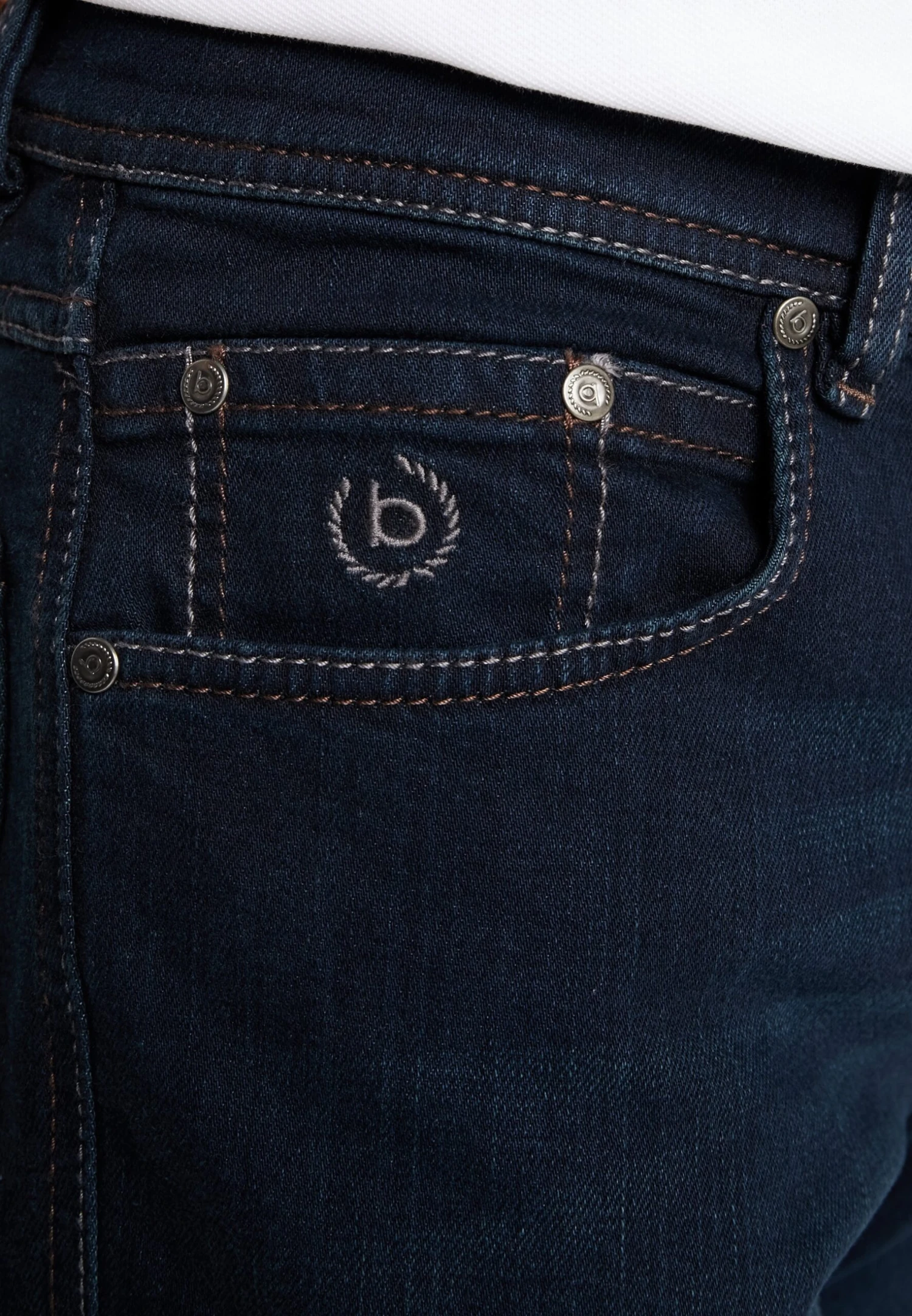 Bugatti Nevada - Straight Leg Jeans - Blue-Black 5 Bugatti Nevada - Straight Leg Jeans - Blue-Black - Image 5